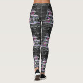 Techno-Blumenstrauß Leggings (Rückseite)