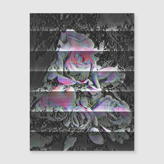 Techno-Blumenstrauß Magnetkarte (Vorderseite)