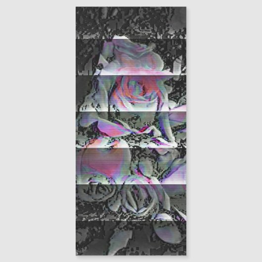 Techno-Blumenstrauß Magnetkarte (Vorderseite)