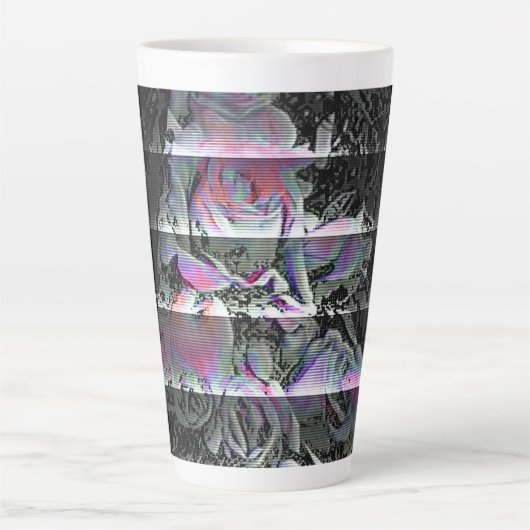 Techno-Blumenstrauß Milchtasse (Vorderseite)