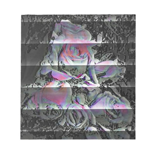 Techno-Blumenstrauß Notizblock (Vorderseite)