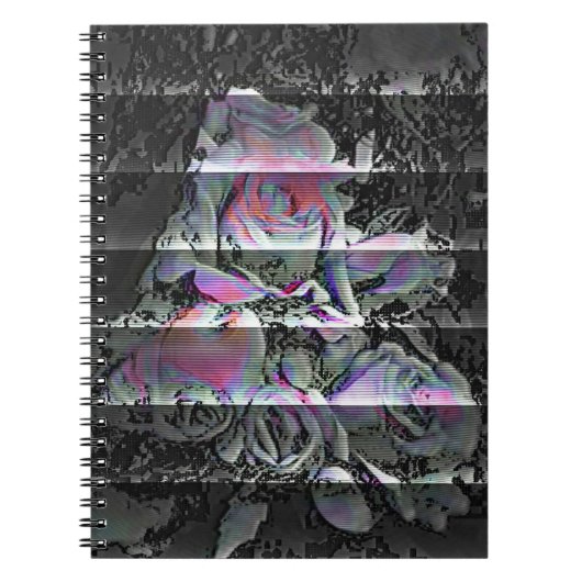 Techno-Blumenstrauß Notizblock (Vorderseite)