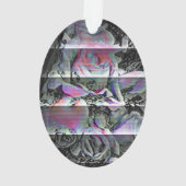 Techno-Blumenstrauß-Ornament Ornament (Rückseite)