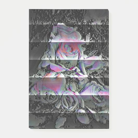 Techno-Blumenstrauß Post-it Klebezettel (Vorderseite)