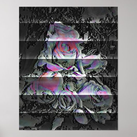 Techno-Blumenstrauß Poster (Vorne)