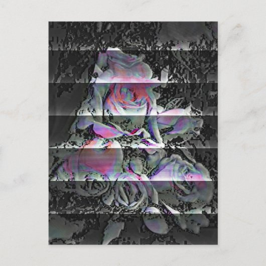 Techno-Blumenstrauß Postkarte (Vorderseite)