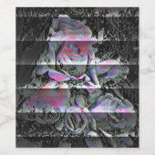 Techno-Blumenstrauß Weinetikett (Einzelnes Label)