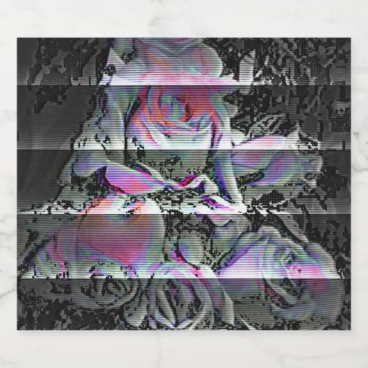 Techno Bouquet Alkoholflaschenetikett (Einzelnes Label)