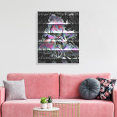 Techno Bouquet Canvas Print Leinwanddruck (Insitu (Wohnzimmer))