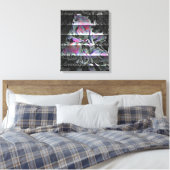 Techno Bouquet Canvas Print Leinwanddruck (Insitu (Schlafzimmer))