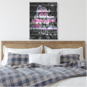 Techno Bouquet Canvas Print Leinwanddruck (Insitu (Schlafzimmer))