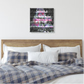 Techno Bouquet Canvas Print Leinwanddruck (Insitu (Schlafzimmer))