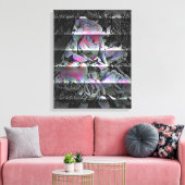 Techno Bouquet Canvas Print Leinwanddruck (Insitu (Wohnzimmer))