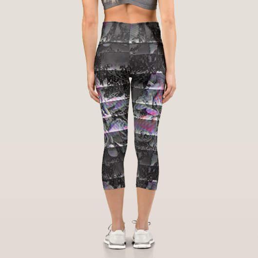 Techno Bouquet Capri Leggings (Rückseite)