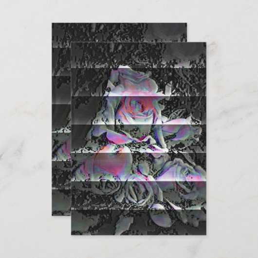 Techno Bouquet Dankeskarte (Vorne/Hinten)