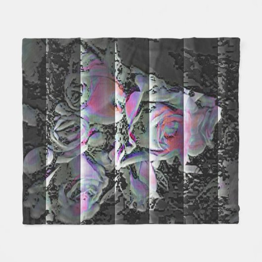 Techno Bouquet Fleecedecke (Vorderseite (Horizontal))