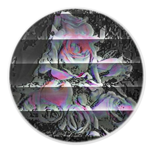 Techno Bouquet Keramikknauf (Vorderseite)