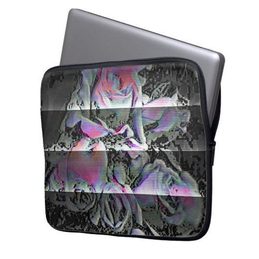 Techno Bouquet Laptopschutzhülle (Vorderseite Links)