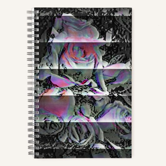 Techno Bouquet-Notebook Notizblock (Vorderseite)