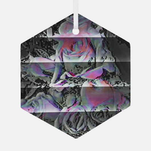 Techno Bouquet Ornament Aus Glas (Rückseite)