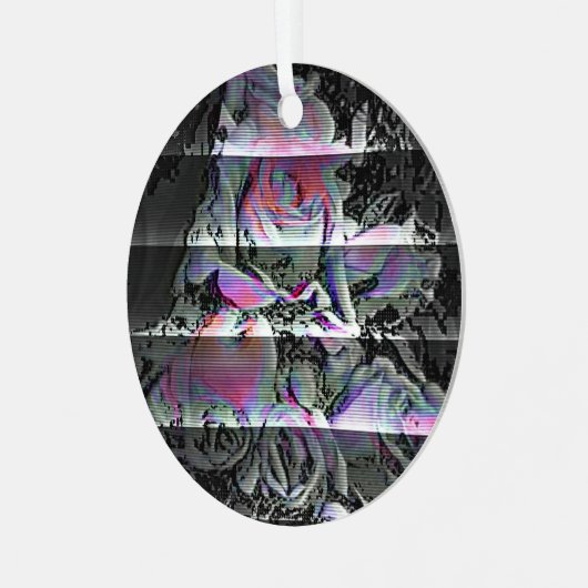 Techno Bouquet Ornament Aus Metall (Vorderseite links)