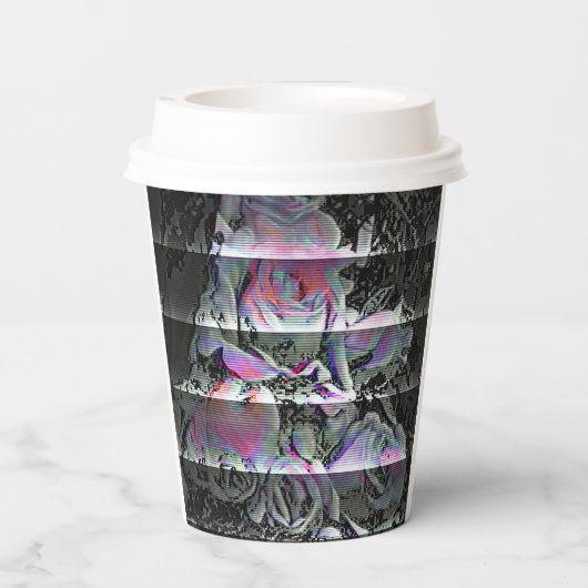 Techno Bouquet Pappbecher (Rückseite)