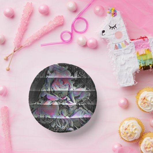 Techno Bouquet Pappteller (Party)