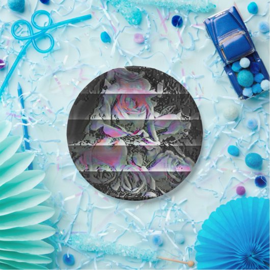 Techno Bouquet Pappteller (Party)