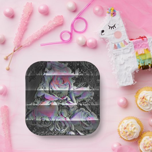 Techno Bouquet Pappteller (Party)