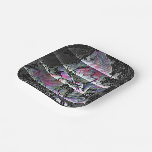 Techno Bouquet Pappteller (Gewinkelt)