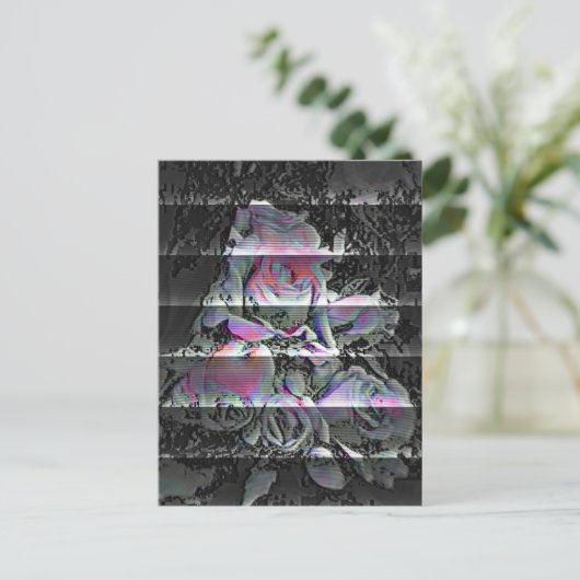 Techno Bouquet Postkarte (Stehend Vorderseite)