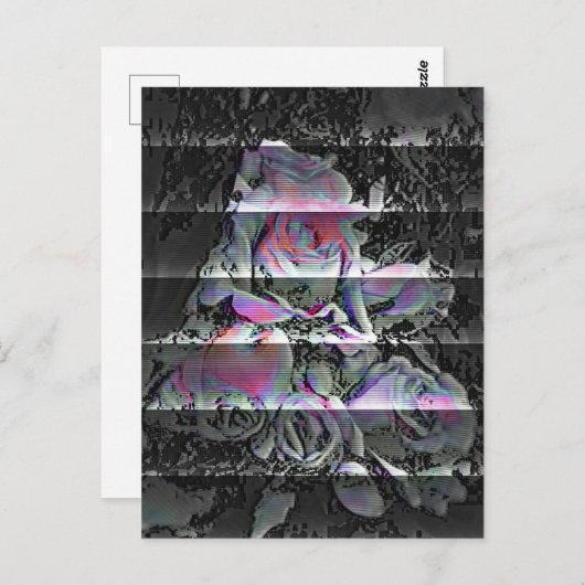 Techno Bouquet Postkarte (Vorne/Hinten)