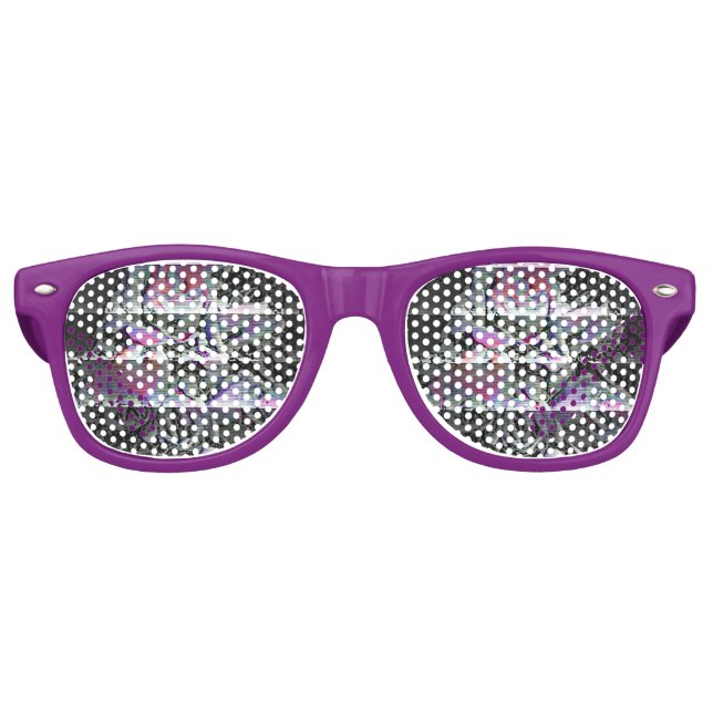 Techno Bouquet  Retro Sunglasses Partybrille (Vorderseite)