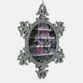 Techno Bouquet Schneeflocken Zinn-Ornament (Links)