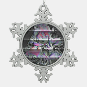 Techno Bouquet Schneeflocken Zinn-Ornament