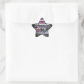 Techno Bouquet Stern-Aufkleber (Tasche)