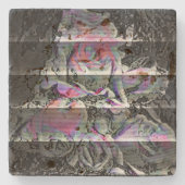 Techno Bouquet Stone Untersetzer (Vorderseite)