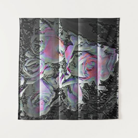 Techno Bouquet Tapestry Wandteppich (Vorderseite (Horizontal))