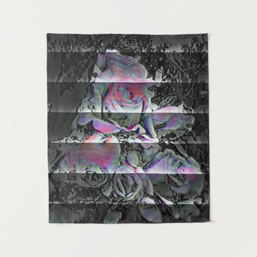Techno Bouquet Tapestry Wandteppich (Vorderseite)