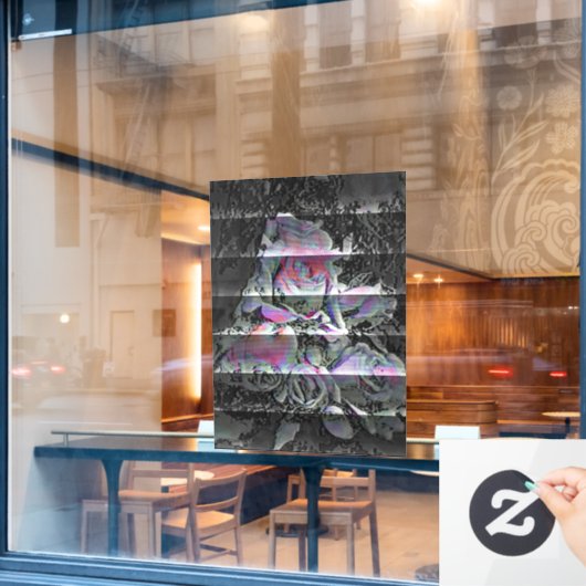 Techno Bouquet Window Clying Fensteraufkleber (Café-Fenster)