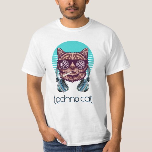 Techno cat - Catsondrugs.com T-Shirt (Vorderseite)