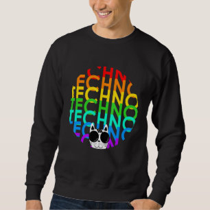Techno Cat Dub Step Electro Music Synthesizer Sweatshirt