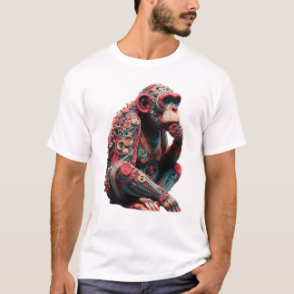 Techno Chimp: Lebhafte Kunst T-Shirt
