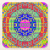 Techno Circus Rechteckiger Pappuntersetzer (Vorderseite)