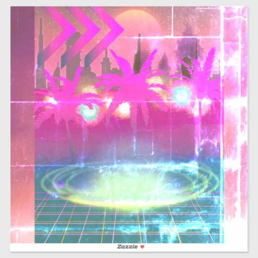 Techno City  Aufkleber (Blatt)