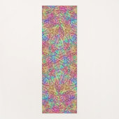 Techno Color Vintages Fraktal Kaleidoskop Yogamatte (Vorderseite)