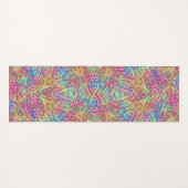 Techno Color Vintages Fraktal Kaleidoskop Yogamatte (Vorderseite (Horizontal))
