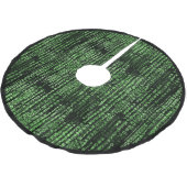 Techno-Computerprogrammierung Matrix-Daten Polyester Weihnachtsbaumdecke (Schrägansicht)