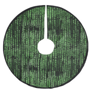 Techno-Computerprogrammierung Matrix-Daten  Polyester Weihnachtsbaumdecke