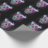 Techno Demon Glitch Electronic Bass Music Geschenkpapier (Ecke)